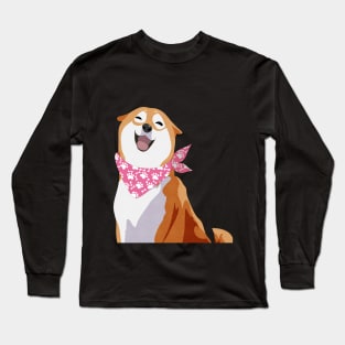 Shiba Inu - Pink Banda Long Sleeve T-Shirt